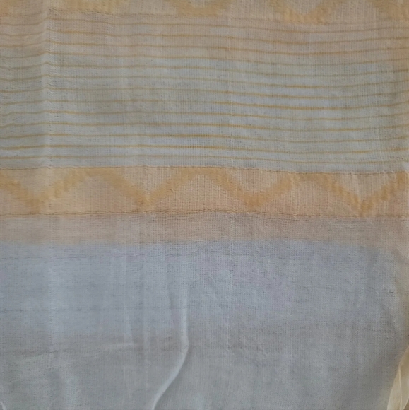 Eileen Fisher Handloomed Ethiopian Cotton Jacquard Cantaloupe Scarf $118 - Picture 7 of 8